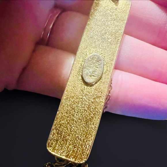 Alisa Michelle 14k Gold Plated Stamped Pendant Necklace - Picture 3 of 3